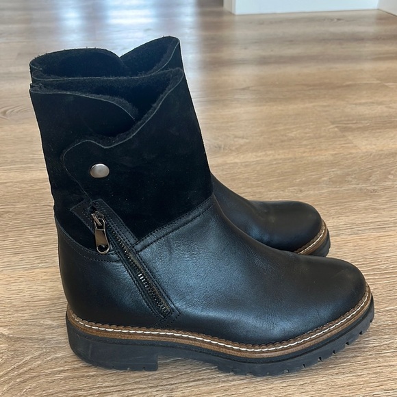 FABIANELLI Itallian-made‎ Black Leather combat style Boots Size Euro 39 (8 US) - Picture 2 of 11